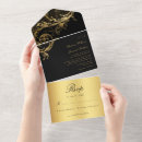 Search for black gold damask wedding invitations Elegant