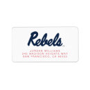 Search for college return address labels Rebels