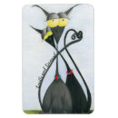 Search for funny valentines day rectangular magnets Black