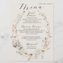 Search for boho menus Bridal shower