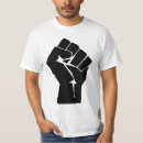Search for raised fist tshirts Black
