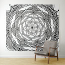 Search for black and white mandala art Bohemian
