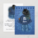 Search for aquarius birthday invitations Blue