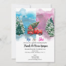 Search for winter wonderland gender reveal invitations Watercolor