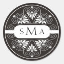 Search for 3 initials stickers White