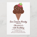 Search for chocolate birthday invitations Ice cream