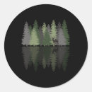 Search for deer in the woods stickers Trees