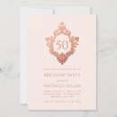Search for 50 year old woman birthday invitations Rose gold