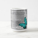 Search for teal butterfly coffee mugs Elegant