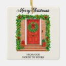 Search for red door christmas tree decorations Wreath