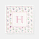Search for pink and green monogram napkins For her