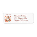 Search for bird on a branch return address labels Autumn