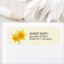 Search for yellow daffodils return address labels Flower