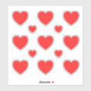 Search for large red heart stickers Valentine
