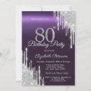 Search for purple 80th birthday invitations Surprise