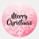 Search for red with white snowflakes stickers Merry christmas