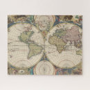 Search for world atlas puzzles Double hemisphere map