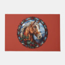 Search for christmas horse doormats Holly