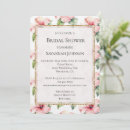 Search for tropical floral bridal shower invitations White