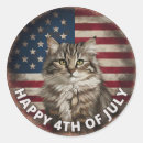 Search for 4th of july cat stickers Usa