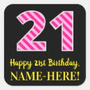 Search for 21 happy birthday stickers Girly