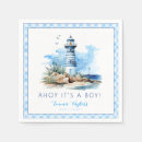 Search for lighthouse napkins Ahoy it's a boy