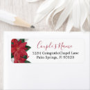 Search for poinsettia return address labels Merry