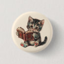 Search for book lover badges Kitten