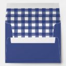 Search for barbeque envelopes Blue gingham