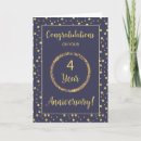 Search for 4 year anniversary cards Four