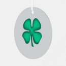 Search for saints small christmas tree decorations Four leaf clover
