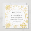 Search for gold snowflakes invitations Little snowflake