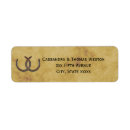 Search for rustic western return address labels Horseshoes