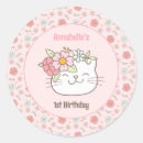 Search for cats birthday stickers Floral