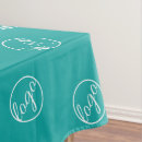 Search for teal tablecloths Pattern