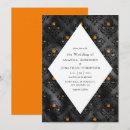 Search for orange damask invitations Black