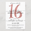 Search for black white sweet 16 invitations Minimalist