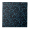 Search for black damask pattern tiles Vintage