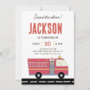 Search for fire fighter birthday invitations Truck