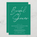 Search for emerald green bridal shower invitations Minimalist