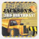 Search for construction birthday party stickers Kids