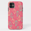 Search for autumn leaves pattern iphone cases Pink
