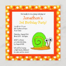 Search for snail birthday invitations Girl