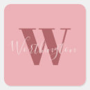 Search for monogram square stickers Blush