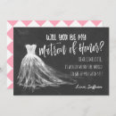Search for bridesmaid dress cards invites White
