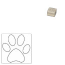 Search for paw print rubber stamps Dog