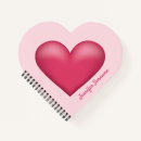 Search for heart shape notebooks Girly