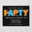 Search for blue and orange birthday invitations Teen