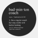 Search for funny badminton stickers Sport