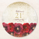 Search for red and gold coasters Watercolor